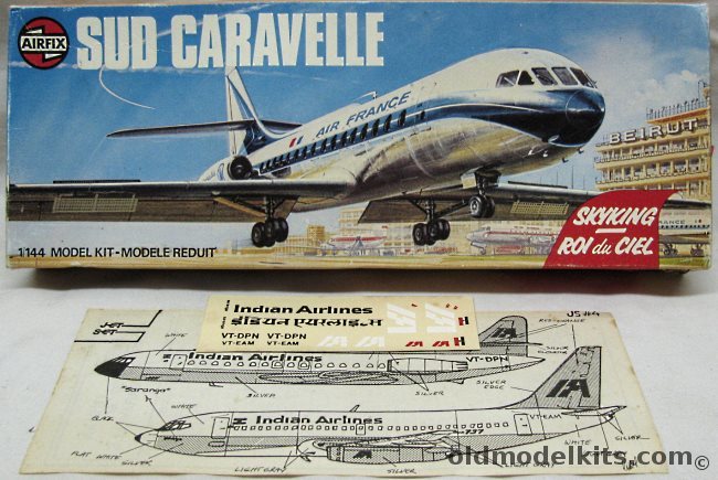 Airfix 1/144 Sud Caravelle Air France + Indian Airlines - Skyking Issue, 03177-8 plastic model kit